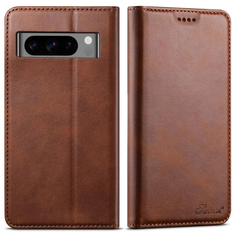 SUTENI For Google Pixel 8 Pro Magnetic Closing Leather Case Shockproof Phone Cover