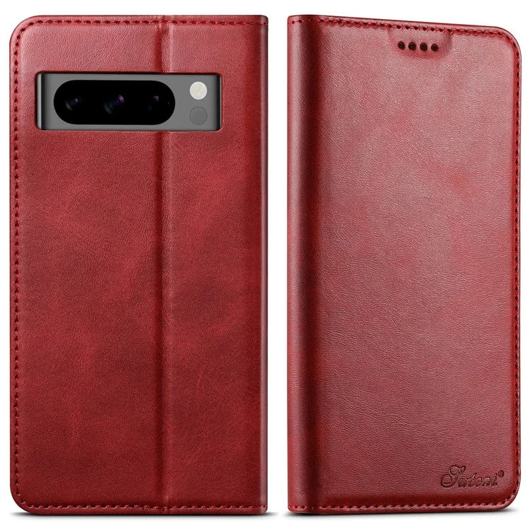 SUTENI For Google Pixel 8 Pro Magnetic Closing Leather Case Shockproof Phone Cover