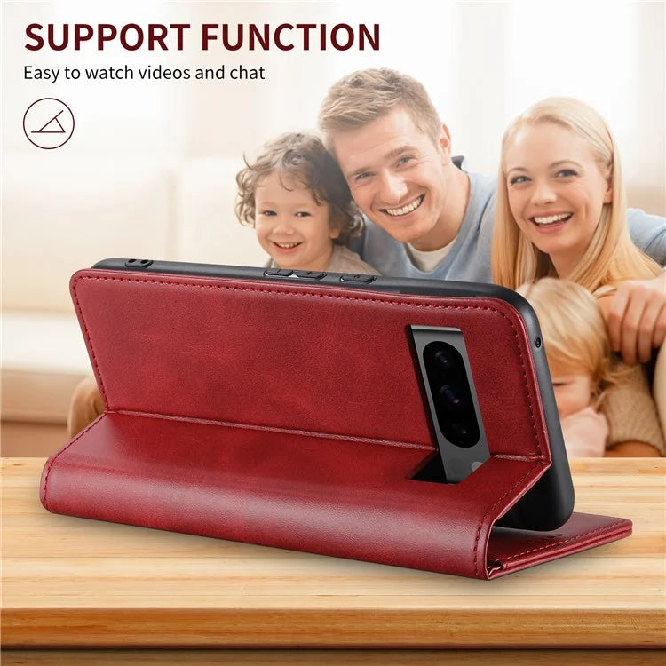 SUTENI For Google Pixel 8 Pro Magnetic Closing Leather Case Shockproof Phone Cover