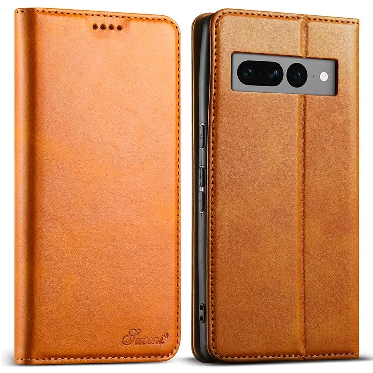 SUTENI For Google Pixel 7 Pro 5G Magnetic Closing Leather Case Fall Proof Phone Cover