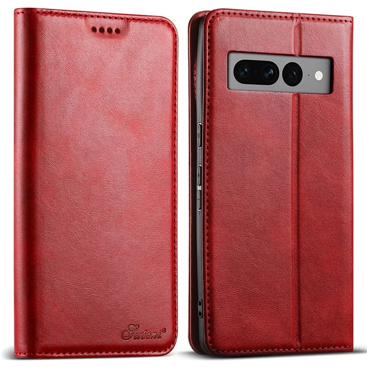 SUTENI For Google Pixel 7 Pro 5G Magnetic Closing Leather Case Fall Proof Phone Cover