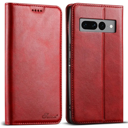 SUTENI For Google Pixel 7 Pro 5G Magnetic Closing Leather Case Fall Proof Phone Cover