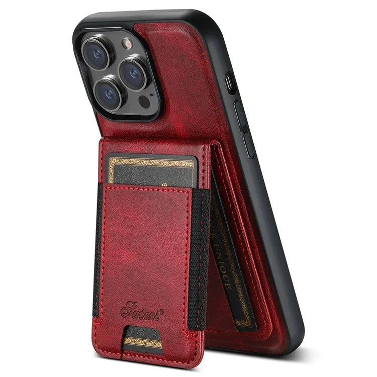 SUTENI H17 For iPhone 14 Pro Case Card Holder Phone Shell Compatible with MagSafe