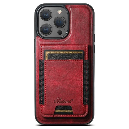 SUTENI H17 For iPhone 14 Pro Case Card Holder Phone Shell Compatible with MagSafe
