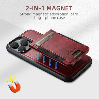 SUTENI H17 For iPhone 14 Pro Case Card Holder Phone Shell Compatible with MagSafe
