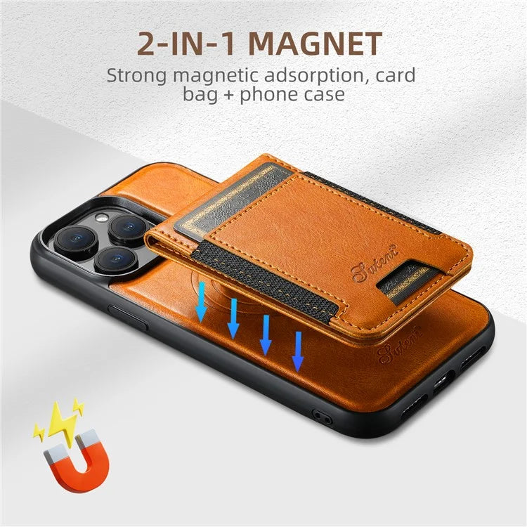 SUTENI H17 For iPhone 15 Pro Case Compatible with MagSafe TPU+PU Phone Shell