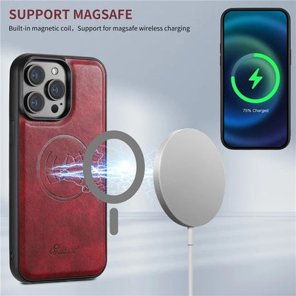 SUTENI H17 For iPhone 15 Pro Case Compatible with MagSafe TPU+PU Phone Shell