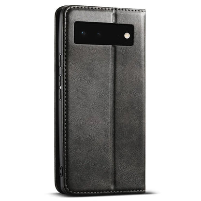SUTENI For Google Pixel 6a Magnetic Closing Leather Case Bump Proof Phone Cover