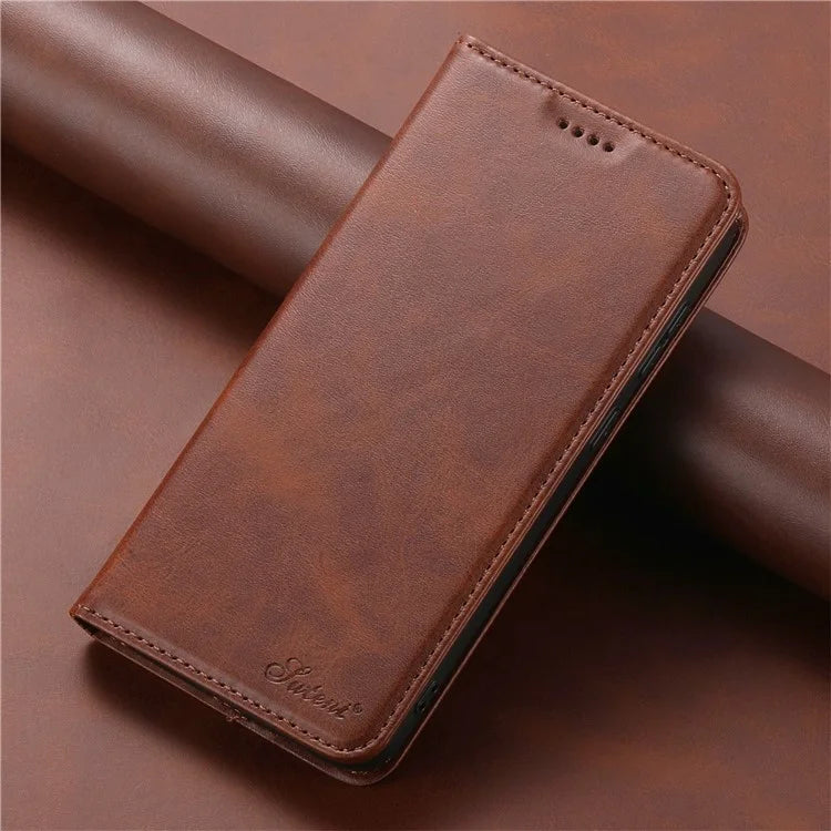 SUTENI For Google Pixel 6a Magnetic Closing Leather Case Bump Proof Phone Cover