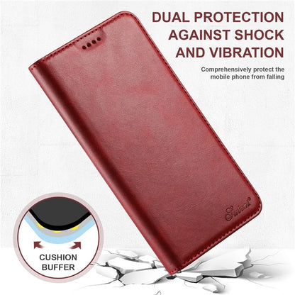 SUTENI For Google Pixel 6a Magnetic Closing Leather Case Bump Proof Phone Cover