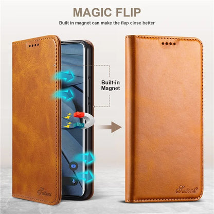 SUTENI For Google Pixel 6 Case Anti-Scratch PU Leather Wallet Phone Cover