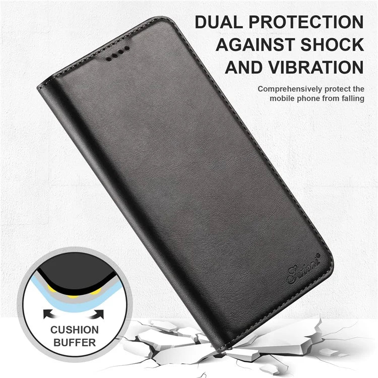 SUTENI For Google Pixel 6 Case Anti-Scratch PU Leather Wallet Phone Cover