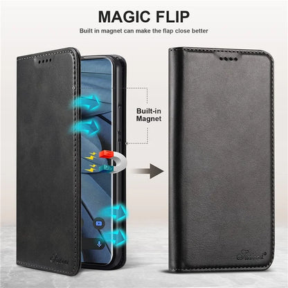 SUTENI For Google Pixel 6 Case Anti-Scratch PU Leather Wallet Phone Cover