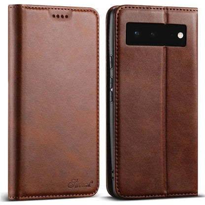 SUTENI For Google Pixel 6 Case Anti-Scratch PU Leather Wallet Phone Cover