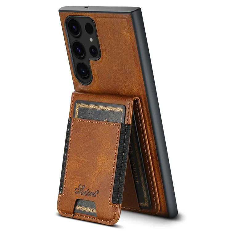 SUTENI H17 For Samsung Galaxy S22 Ultra 5G Case Card Holder Phone Cover Compatible with MagSafe