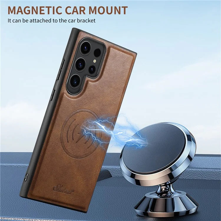 SUTENI H17 For Samsung Galaxy S22 Ultra 5G Case Card Holder Phone Cover Compatible with MagSafe