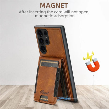 SUTENI H17 For Samsung Galaxy S22 Ultra 5G Case Card Holder Phone Cover Compatible with MagSafe