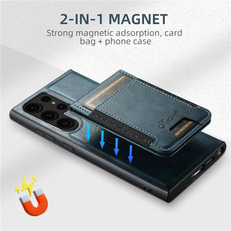 SUTENI H17 For Samsung Galaxy S22 Ultra 5G Case Card Holder Phone Cover Compatible with MagSafe