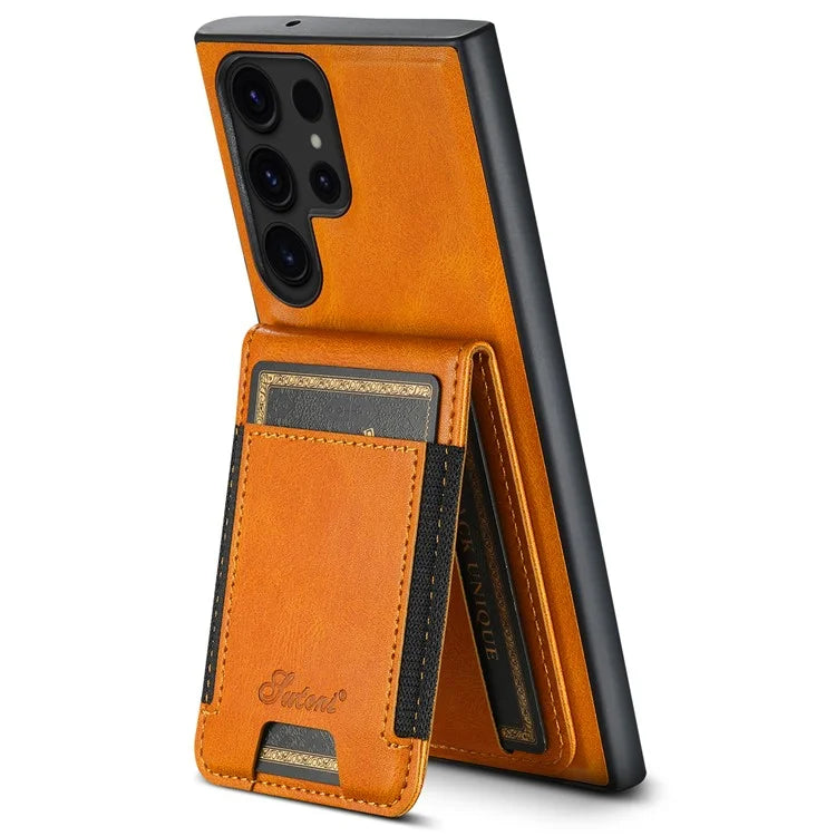 SUTENI H17 For Samsung Galaxy S22 Ultra 5G Case Card Holder Phone Cover Compatible with MagSafe