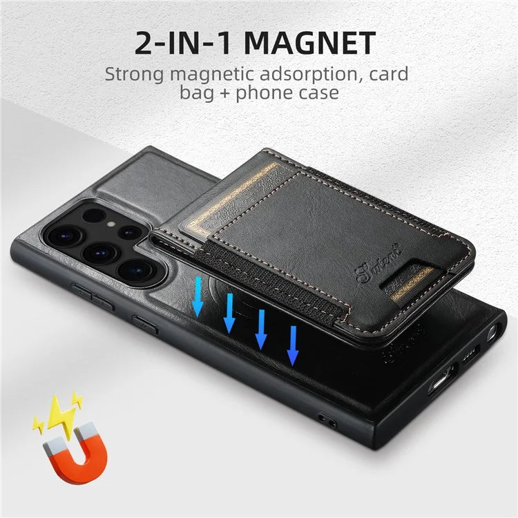 SUTENI H17 For Samsung Galaxy S22 Ultra 5G Case Card Holder Phone Cover Compatible with MagSafe