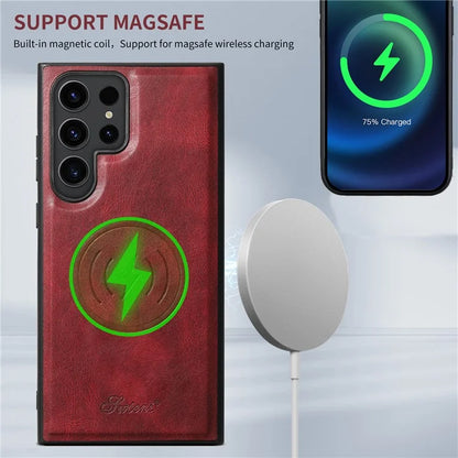SUTENI H17 For Samsung Galaxy S22 Ultra 5G Case Card Holder Phone Cover Compatible with MagSafe