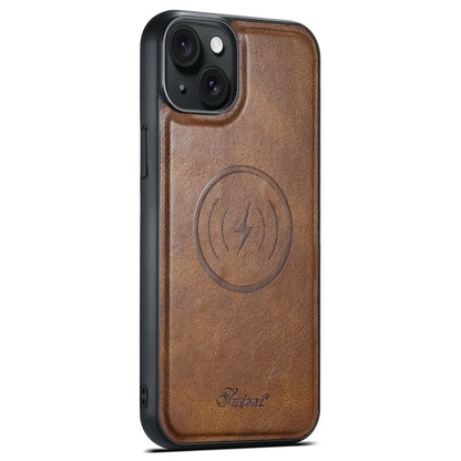 SUTENI H17 For iPhone 13 PU+TPU Case Compatible with MagSafe Card Holder Kickstand Phone Case