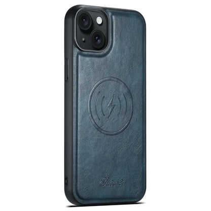 SUTENI H17 For iPhone 13 PU+TPU Case Compatible with MagSafe Card Holder Kickstand Phone Case