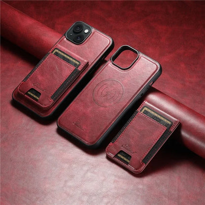 SUTENI H17 For iPhone 13 PU+TPU Case Compatible with MagSafe Card Holder Kickstand Phone Case