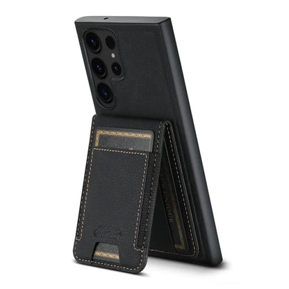 SUTENI H17 For Samsung Galaxy S23 Ultra Case Leather Card Holder Cover Compatible with MagSafe