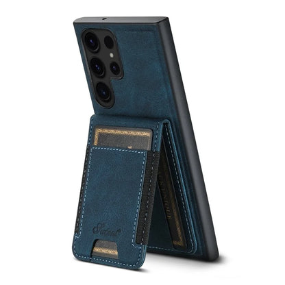SUTENI H17 For Samsung Galaxy S23 Ultra Case Leather Card Holder Cover Compatible with MagSafe