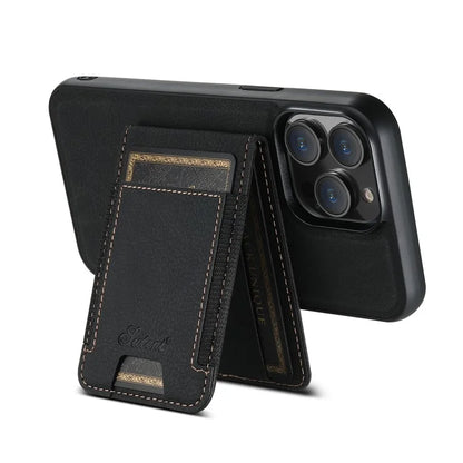 SUTENI H17 For iPhone 13 Pro Max Case Card Slots Kickstand Leather+TPU Phone Cover