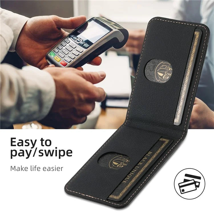 SUTENI H17 For iPhone 13 Pro Max Case Card Slots Kickstand Leather+TPU Phone Cover