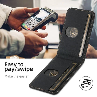 SUTENI H17 For iPhone 13 Pro Max Case Card Slots Kickstand Leather+TPU Phone Cover