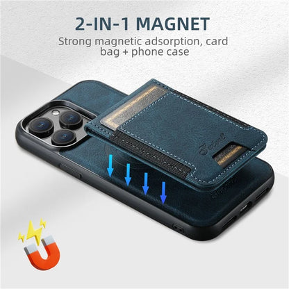 SUTENI H17 For iPhone 13 Pro Max Case Card Slots Kickstand Leather+TPU Phone Cover