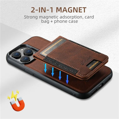 SUTENI H17 For iPhone 13 Pro Max Case Card Slots Kickstand Leather+TPU Phone Cover