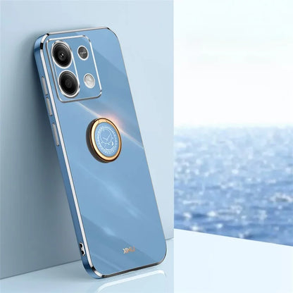 XINLI For Xiaomi Redmi Note 13 Pro 4G / Poco M6 Pro 4G Case Electroplating TPU Cover with Kickstand