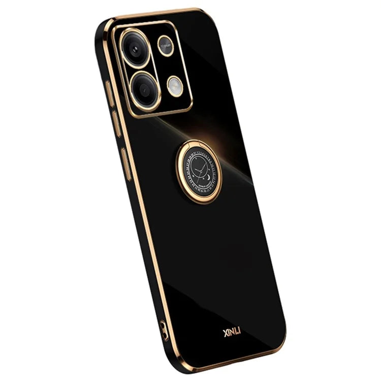 XINLI For Xiaomi Redmi Note 13 Pro 4G / Poco M6 Pro 4G Case Electroplating TPU Cover with Kickstand