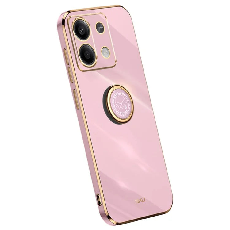 XINLI For Xiaomi Redmi Note 13 Pro 4G / Poco M6 Pro 4G Case Electroplating TPU Cover with Kickstand