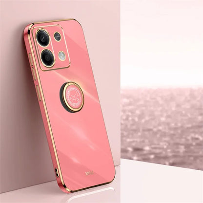 XINLI For Xiaomi Redmi Note 13 Pro 4G / Poco M6 Pro 4G Case Electroplating TPU Cover with Kickstand