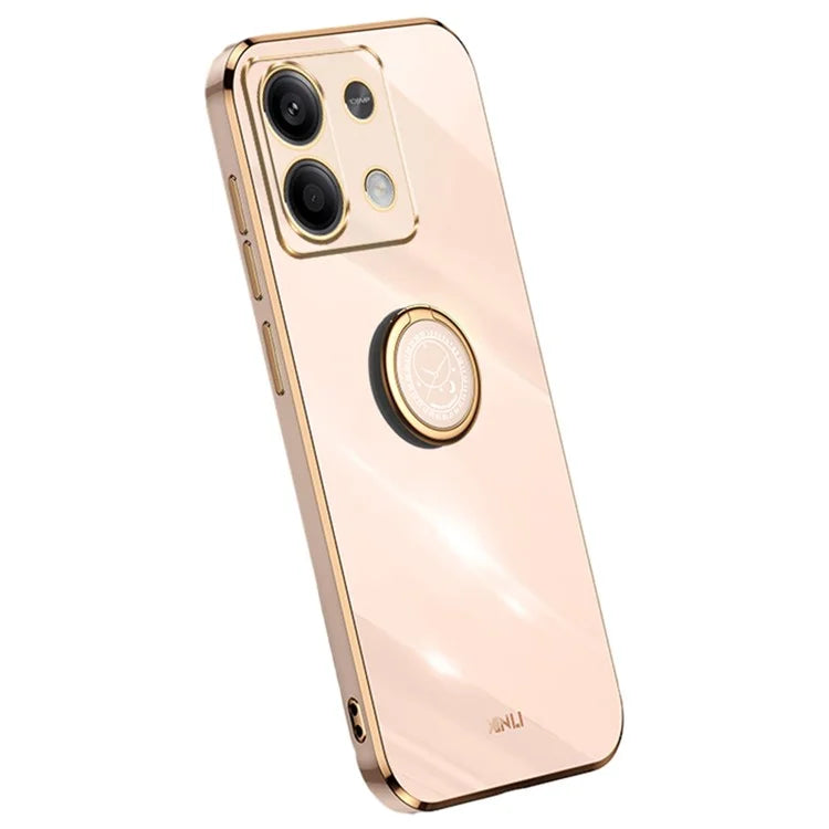 XINLI For Xiaomi Redmi Note 13 Pro 4G / Poco M6 Pro 4G Case Electroplating TPU Cover with Kickstand