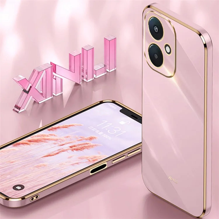 XINLI For Xiaomi Redmi 13C 5G Case Electroplating Edge TPU Phone Back Cover