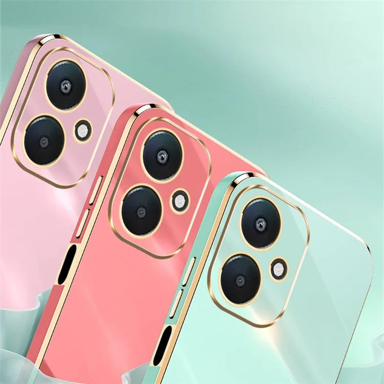 XINLI For Xiaomi Redmi 13C 5G Case Electroplating Kickstand Soft TPU Phone Cover