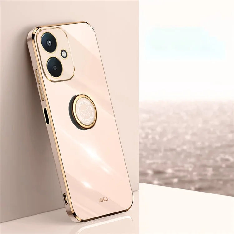 XINLI For Xiaomi Redmi 13C 5G Case Electroplating Kickstand Soft TPU Phone Cover