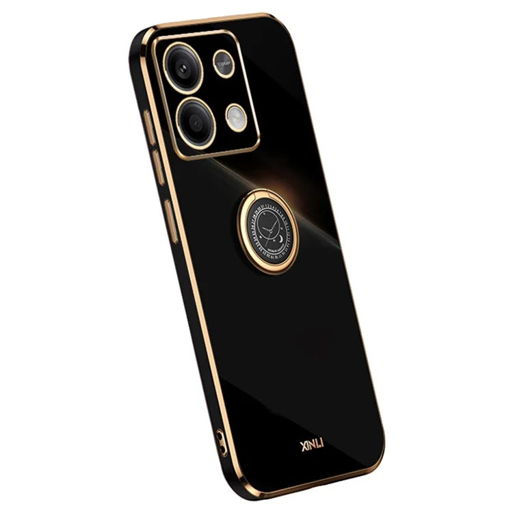 XINLI For Xiaomi Redmi Note 13 4G Case Soft TPU Electroplating Phone Kickstand Cover