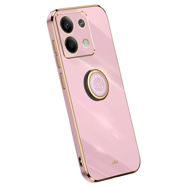 XINLI For Xiaomi Redmi Note 13 4G Case Soft TPU Electroplating Phone Kickstand Cover