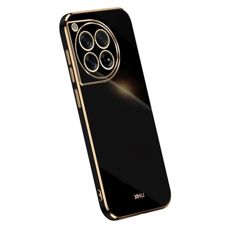 XINLI For OnePlus 12 5G Case Electroplating TPU Phone Cover Precise Lens Protection