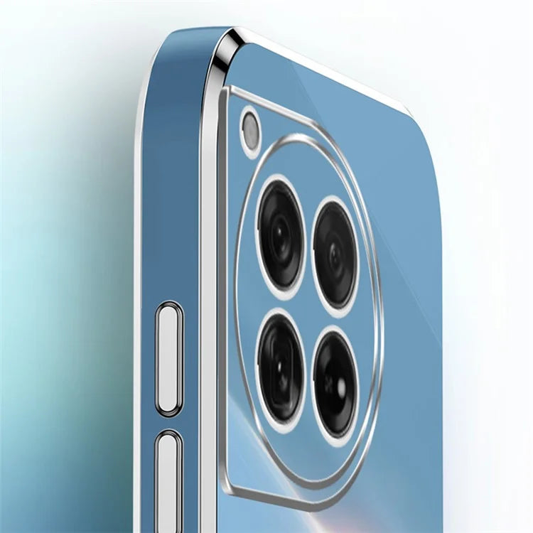 XINLI For OnePlus 12 5G Case Electroplaing TPU Cover with Ring Kickstand