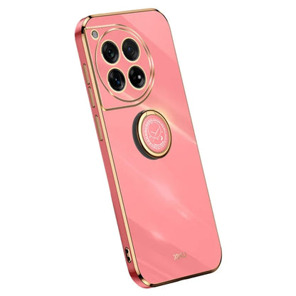 XINLI For OnePlus 12 5G Case Electroplaing TPU Cover with Ring Kickstand