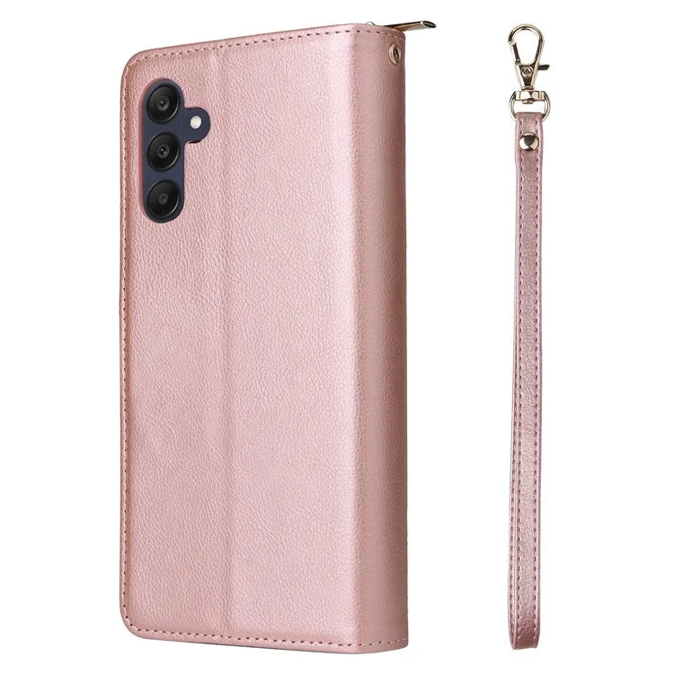 For Samsung Galaxy A25 5G (Global) (161.0 x 76.5 x 8.3mm) Case Card Slots Zipper Leather Cover