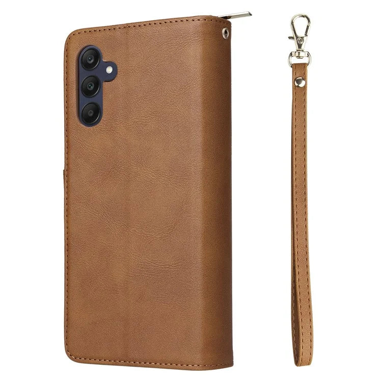 For Samsung Galaxy A25 5G (Global) (161.0 x 76.5 x 8.3mm) Case Card Slots Zipper Leather Cover